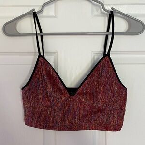 TopShop red/multicolor sparkle bralette